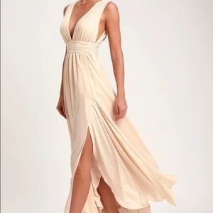 Lulus Cream XS Maxi Dress